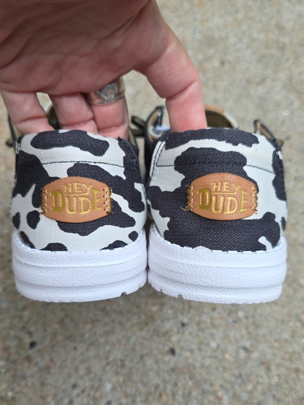 Hey Dude Wendy Animal Black Cow Print Size 8 - Picture 10 of 15